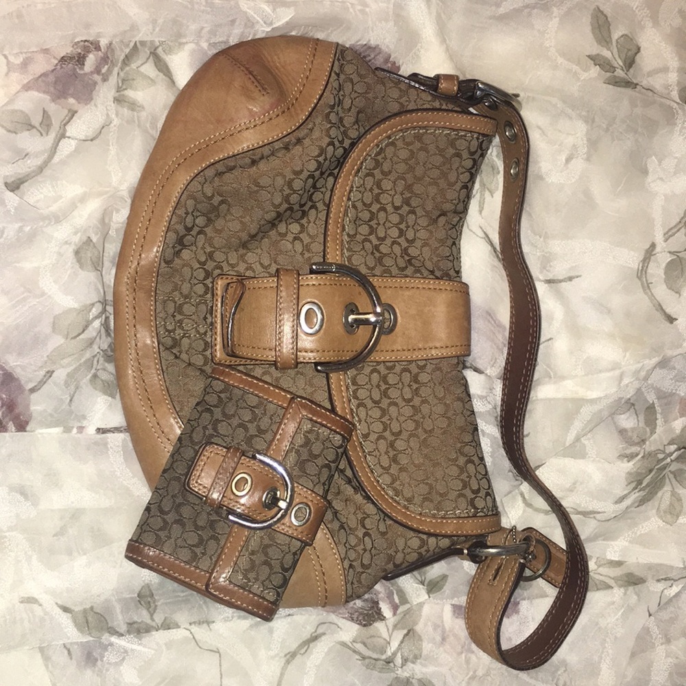 Coach Purse, Brown/Tan.